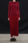 SWAYING 25 Early Spring Splicing Skirt SW-SW25PS3B08-ZAOHONG Date Red SW25PS3B08